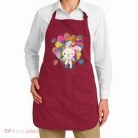 Funny Cute Easter Bunny On Bike Delivering Easter Eggs Apron thumb 2