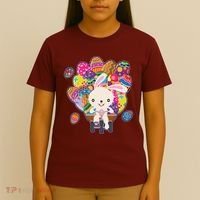 Funny Cute Easter Bunny On Bike Delivering Easter Eggs T-Shirt thumb 4