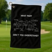 Funny Chemical Engineer Chemical Engineering Golf Towel thumb 1