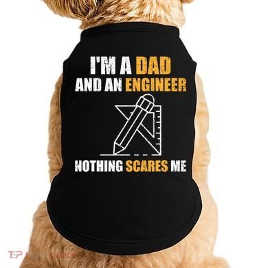 Funny Civil Engineering Fathers Day Dad Mechanical Engineer Gift Doggie Tank
