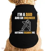 Funny Civil Engineering Fathers Day Dad Mechanical Engineer Gift Doggie Tank thumb 0