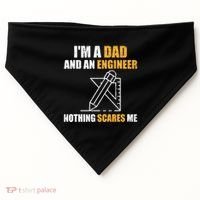 Funny Civil Engineering Fathers Day Dad Mechanical Engineer Gift USA-Made Doggie Bandana thumb 0