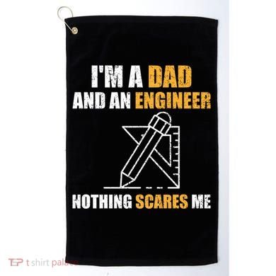 Funny Civil Engineering Fathers Day Dad Mechanical Engineer Gift Golf Towel