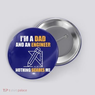 Funny Civil Engineering Fathers Day Dad Mechanical Engineer Gift Button