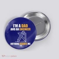 Funny Civil Engineering Fathers Day Dad Mechanical Engineer Gift Button thumb 0