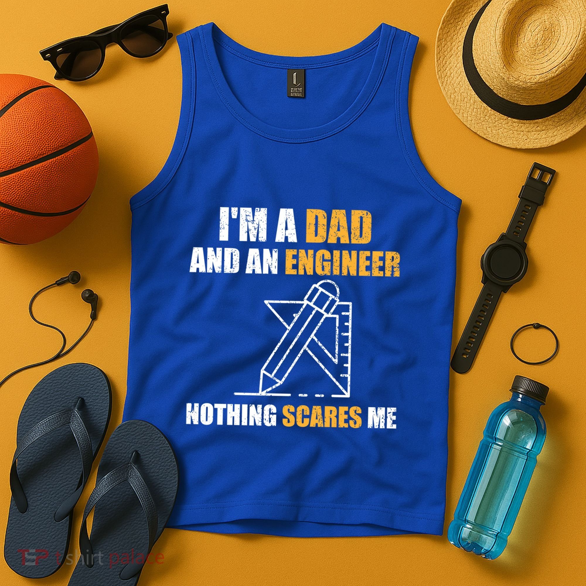 Funny Civil Engineering Fathers Day Dad Mechanical Engineer Gift Tank Top
