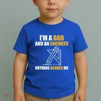 Funny Civil Engineering Fathers Day Dad Mechanical Engineer Gift Toddler T-Shirt thumb 2