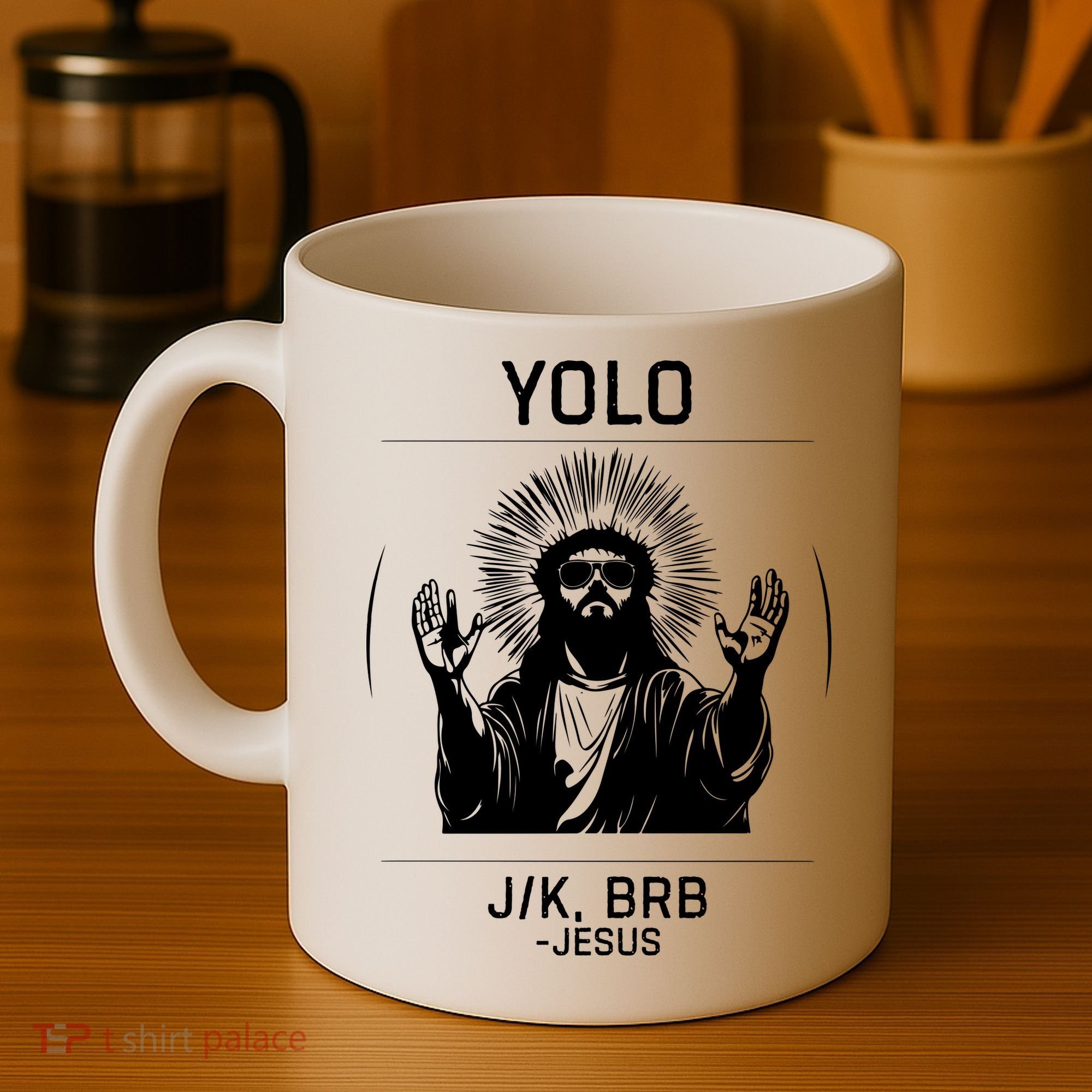 Funny Christian Easter Jesus Yolo Jk Brb Coffee Mug