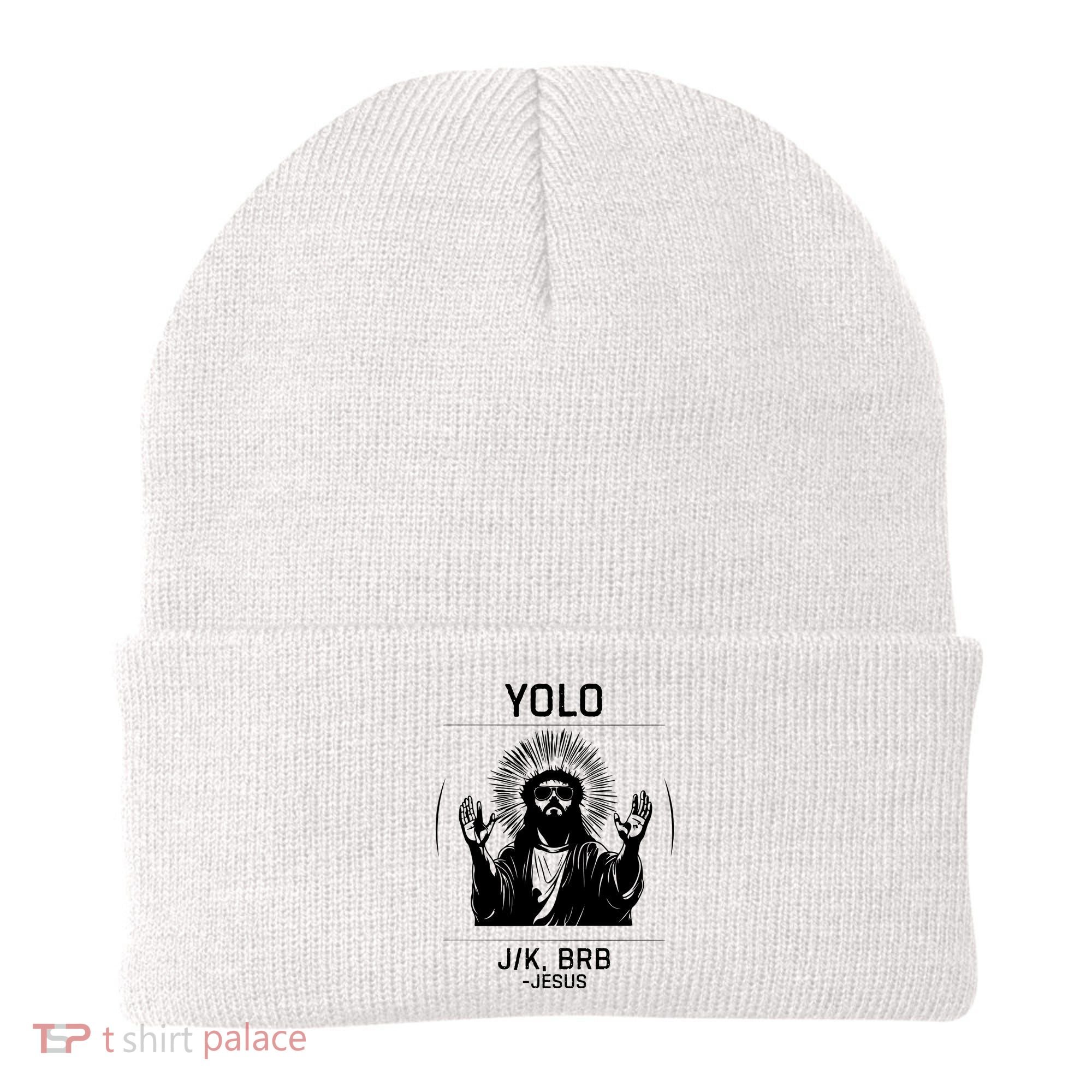 Funny Christian Easter Jesus Yolo Jk Brb Beanie