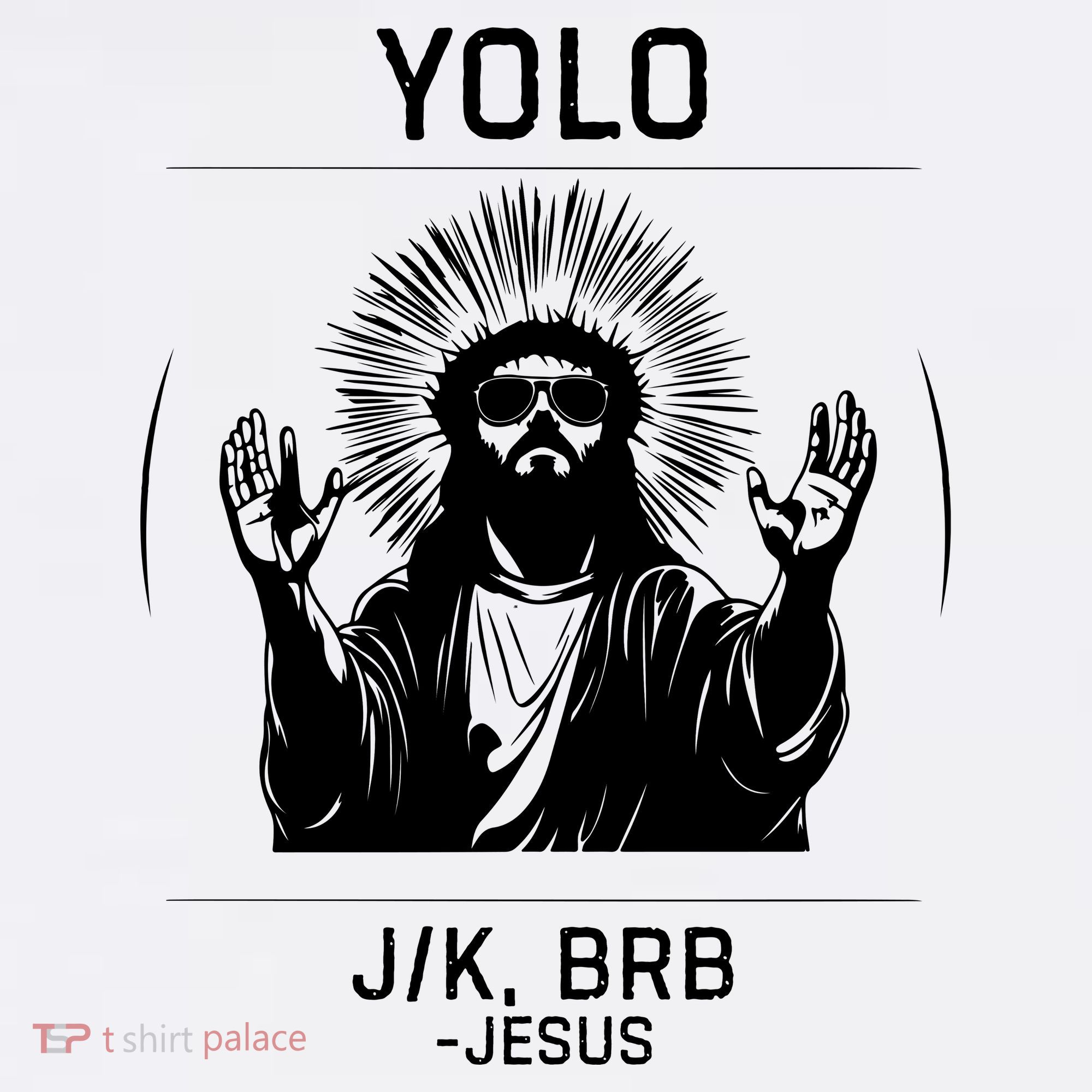Funny Christian Easter Jesus Yolo Jk Brb Mousepad
