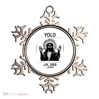 Funny Christian Easter Jesus Yolo Jk Brb Ornament