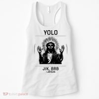 Funny Christian Easter Jesus Yolo Jk Brb Women's Tank Top thumb 0