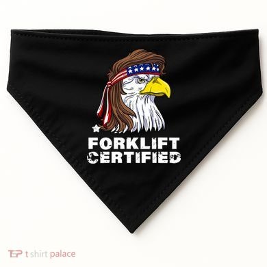 Forklift Certified Eagle Mullet USA Fork Lift Forklift USA-Made Doggie Bandana