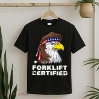 Forklift Certified Eagle Mullet USA Fork Lift Forklift T-Shirt thumb 2