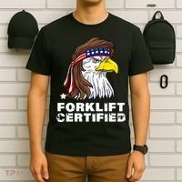 Forklift Certified Eagle Mullet USA Fork Lift Forklift T-Shirt thumb 6