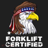 Forklift Certified Eagle Mullet USA Fork Lift Forklift Beanie thumb 2