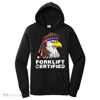 Forklift Certified Eagle Mullet USA Fork Lift Forklift Women's Hoodie
