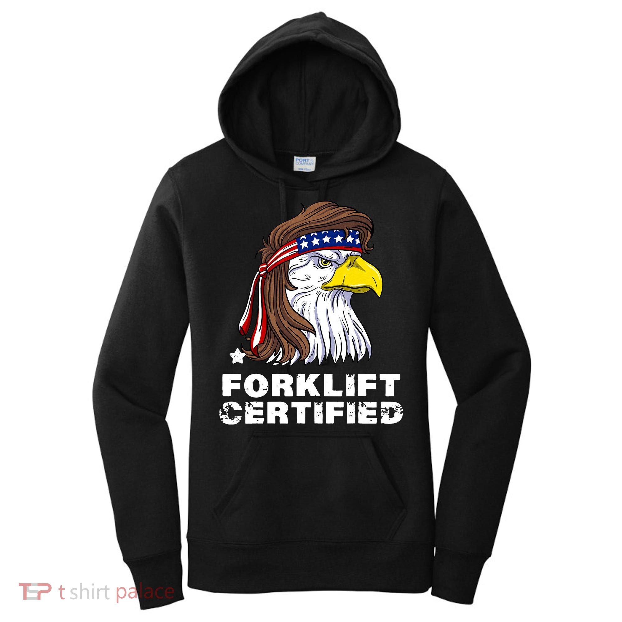Forklift Certified Eagle Mullet USA Fork Lift Forklift Women's Hoodie