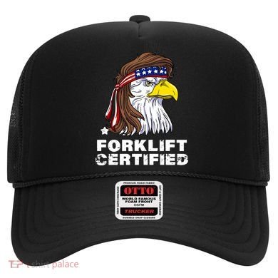 Forklift Certified Eagle Mullet USA Fork Lift Forklift Hat