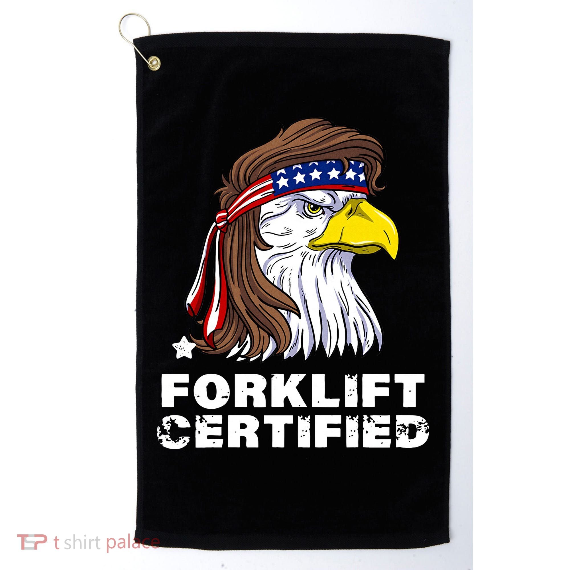 Forklift Certified Eagle Mullet USA Fork Lift Forklift Golf Towel