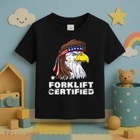 Forklift Certified Eagle Mullet USA Fork Lift Forklift Toddler T-Shirt thumb 3