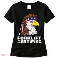 Forklift Certified Eagle Mullet USA Fork Lift Forklift Women's T-Shirt thumb 0