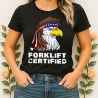Forklift Certified Eagle Mullet USA Fork Lift Forklift Women's T-Shirt thumb 2