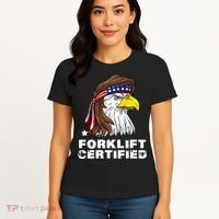 Forklift Certified Eagle Mullet USA Fork Lift Forklift Women's T-Shirt thumb 4