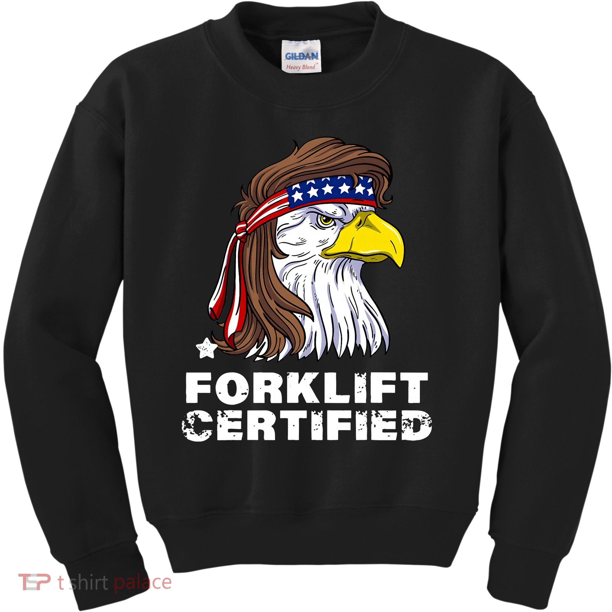 Forklift Certified Eagle Mullet USA Fork Lift Forklift Kids Sweatshirt