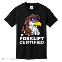 Forklift Certified Eagle Mullet USA Fork Lift Forklift Kids T-Shirt thumb 0