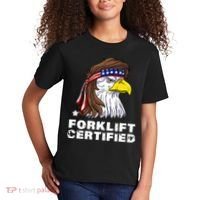 Forklift Certified Eagle Mullet USA Fork Lift Forklift Kids T-Shirt thumb 2