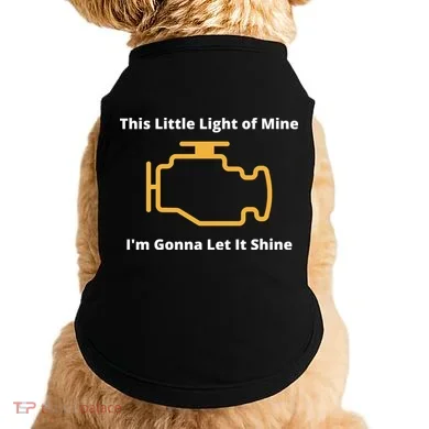 Funny Check Engine Light Car Doggie Tank