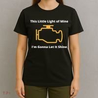 Funny Check Engine Light Car T-Shirt thumb 4