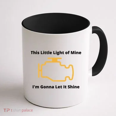 Funny Check Engine Light Car Coffee Mug back