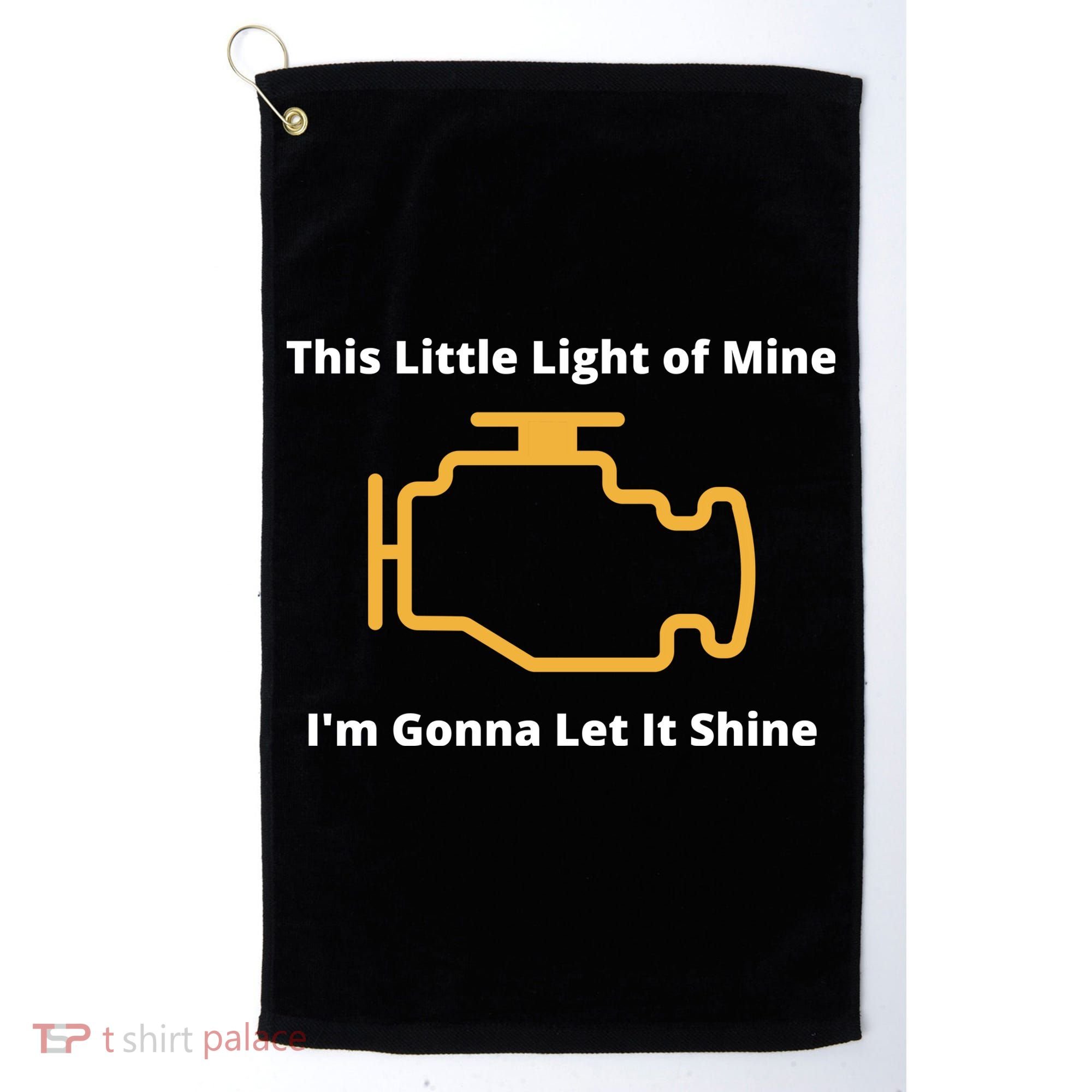 Funny Check Engine Light Car Golf Towel