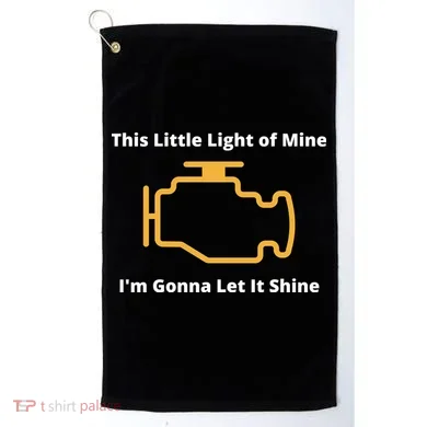 Funny Check Engine Light Car Golf Towel