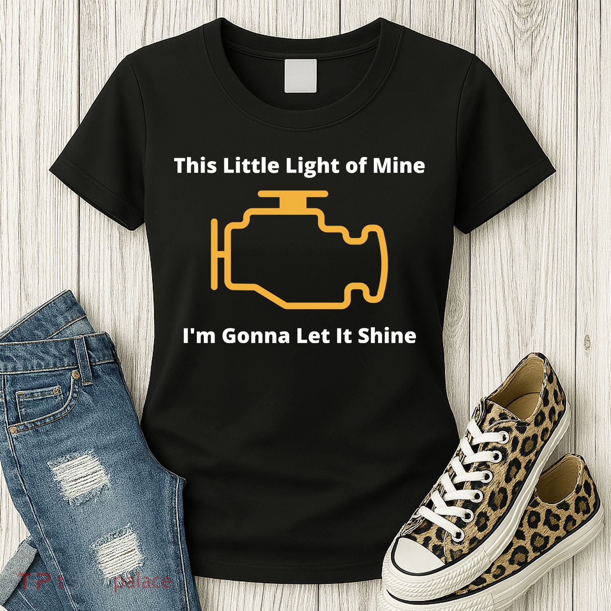 Funny Check Engine Light Car Women's T-Shirt