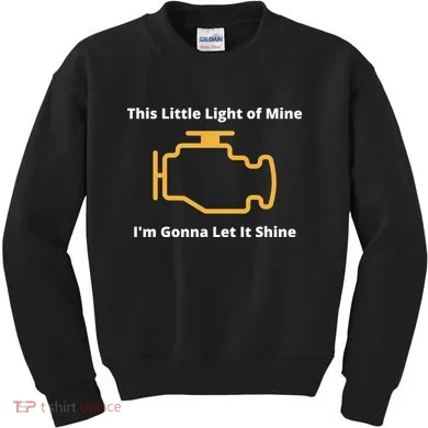 Funny Check Engine Light Car Kids Sweatshirt
