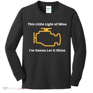 Funny Check Engine Light Car Kids Long Sleeve Shirt
