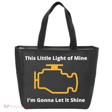 Funny Check Engine Light Car Tote Bag
