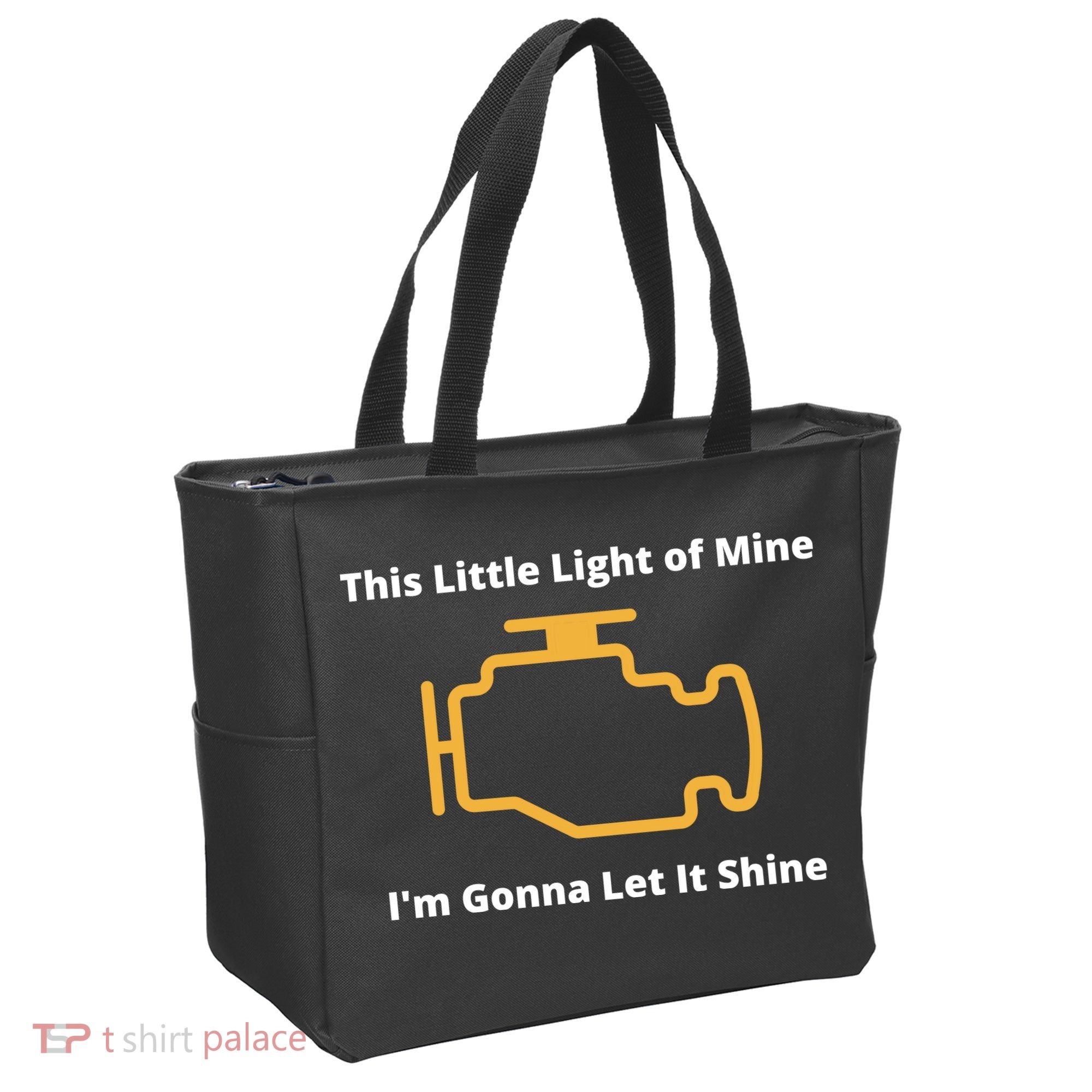 Funny Check Engine Light Car Tote Bag