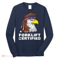 Forklift Certified Eagle Mullet Usa Fork Lift Forklift Long Sleeve Shirt thumb 0