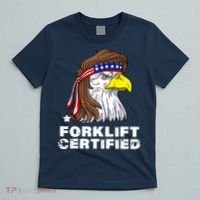 Forklift Certified Eagle Mullet Usa Fork Lift Forklift T-Shirt thumb 5