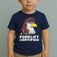 Forklift Certified Eagle Mullet Usa Fork Lift Forklift Toddler T-Shirt thumb 2