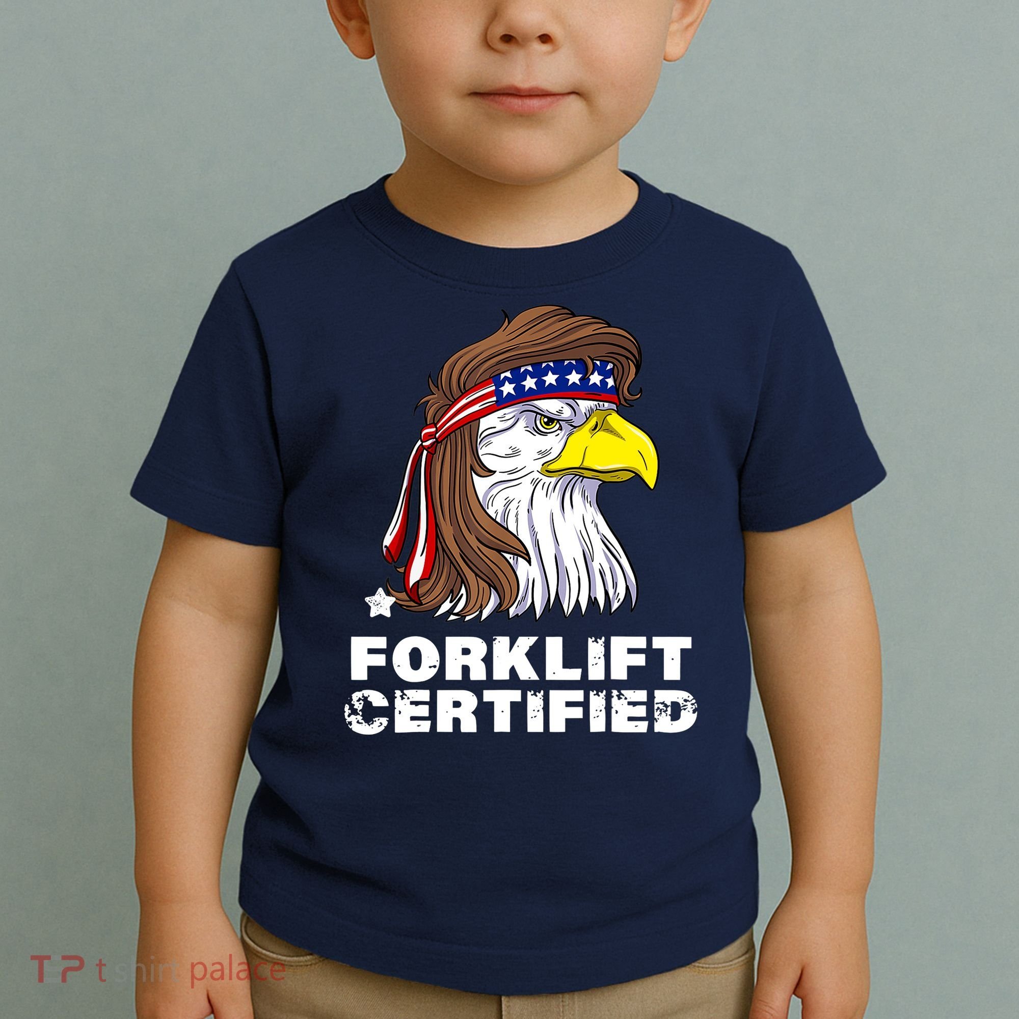 Forklift Certified Eagle Mullet Usa Fork Lift Forklift Toddler T-Shirt