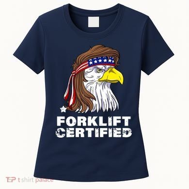 Forklift Certified Eagle Mullet Usa Fork Lift Forklift Women's T-Shirt