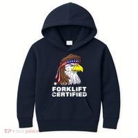 Forklift Certified Eagle Mullet Usa Fork Lift Forklift Kids Hoodie thumb 0