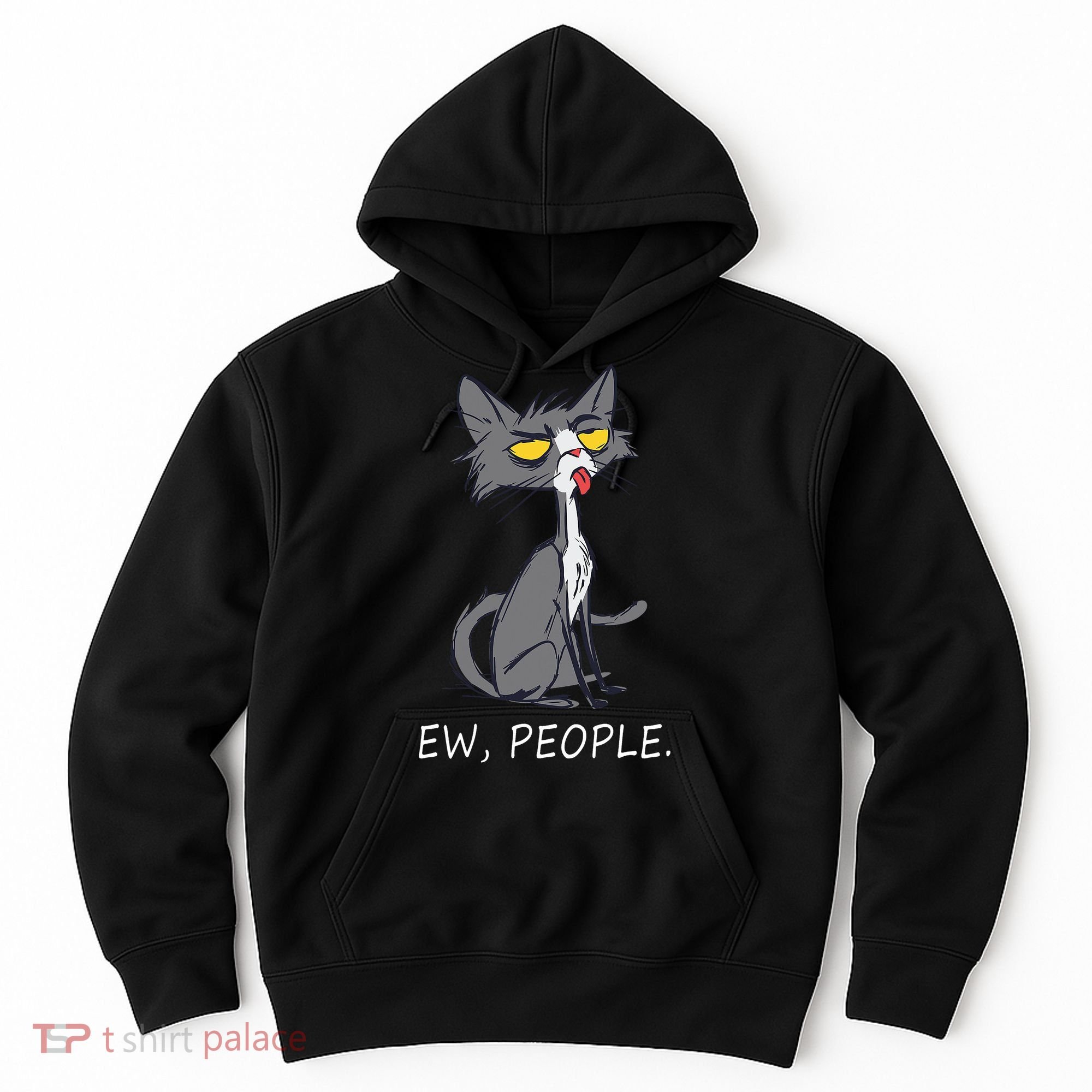 Funny Cat Ew People Meowy Cat Lovers Men Womens Gifts Hoodie