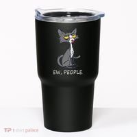 Funny Cat Ew People Meowy Cat Lovers Men Womens Gifts Tumbler thumb 0