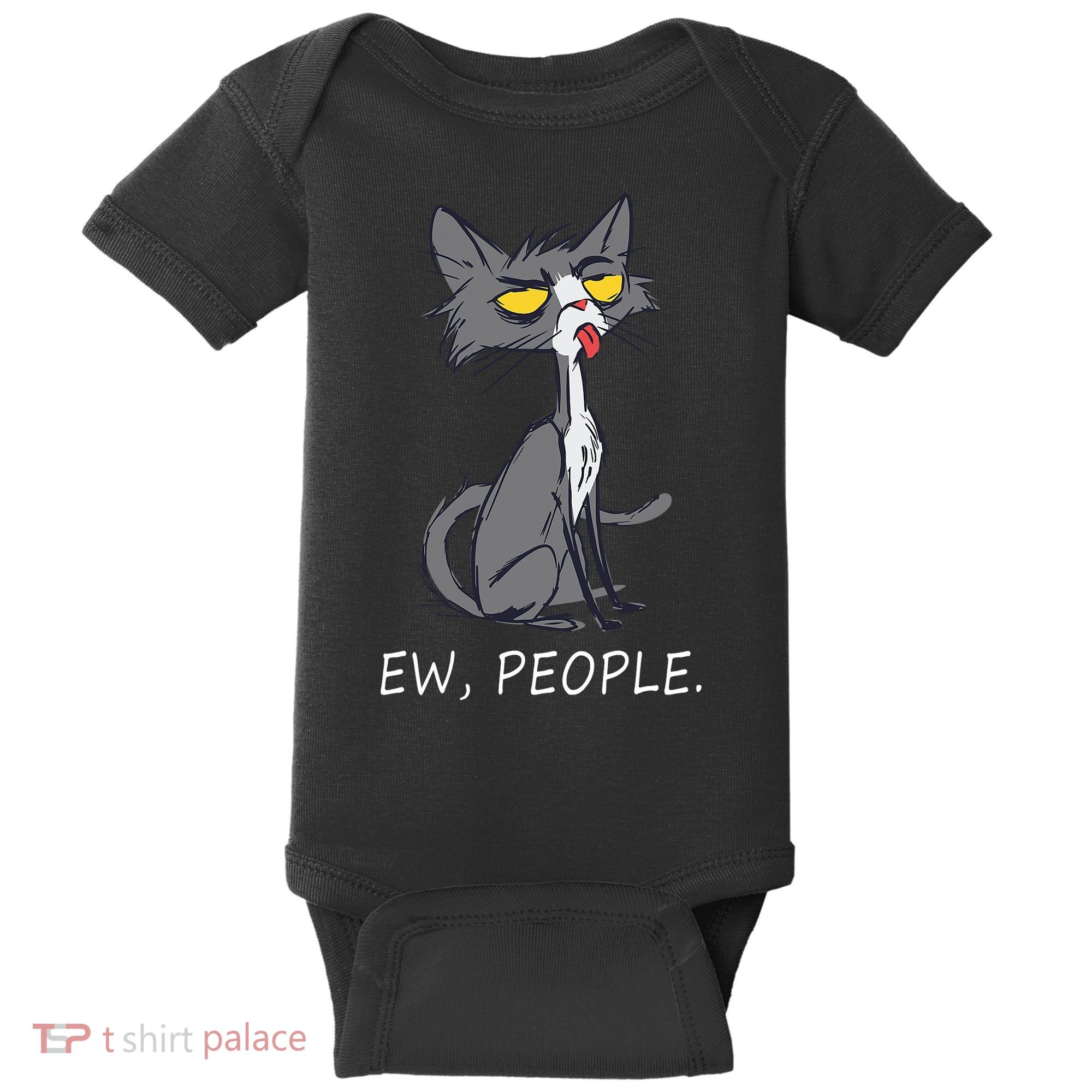 Funny Cat Ew People Meowy Cat Lovers Men Womens Gifts Baby Bodysuit